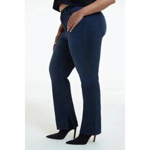 Good American Good Boy Slit Ankle Jeans Dark Wash Size 15 / 33